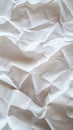 Crinkled white paper texture close-up Royalty Free Stock Photo