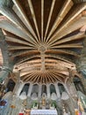 Cripta de GaudÃ­, ceiling and altar unique design Royalty Free Stock Photo