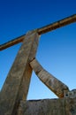 Crisis: abandoned factory, beam detail Royalty Free Stock Photo