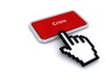 crisis button on white Royalty Free Stock Photo