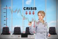 Crisis chart Royalty Free Stock Photo