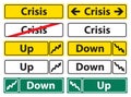 Crisis direction sign Royalty Free Stock Photo