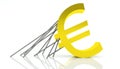 Crisis of Euro currency, rescue and support Royalty Free Stock Photo