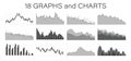 Crisis. Graphs and charts templates. Business infographics. Statistic and data, bankruptcy, financial crisis, money loss, down Royalty Free Stock Photo