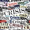 Crisis headlines tile Royalty Free Stock Photo