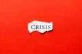 Crisis on a piece of paper Royalty Free Stock Photo