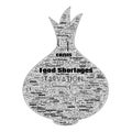 Crisis Starvation Food Shortages Text Header Background Illustration