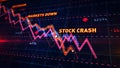 Crisis and stock markets down chart Royalty Free Stock Photo