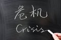 Crisis word Royalty Free Stock Photo