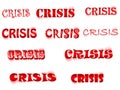 Crisis word Royalty Free Stock Photo