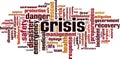 Crisis word cloud Royalty Free Stock Photo