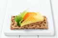 Crisp bread and butter Royalty Free Stock Photo