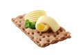 Crisp bread and butter Royalty Free Stock Photo