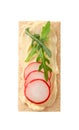 Crisp bread, butter and radish Royalty Free Stock Photo