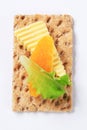 Crisp bread and butter Royalty Free Stock Photo