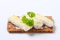 Crisp bread with cheese Royalty Free Stock Photo