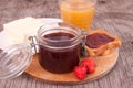 Crisp bread and jam for breakfast Royalty Free Stock Photo