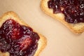 crisp bread with jam Royalty Free Stock Photo