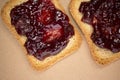 crisp bread with jam Royalty Free Stock Photo