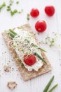 Crisp bread sandwich Royalty Free Stock Photo