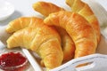 Crisp butter crescent rolls Royalty Free Stock Photo