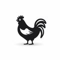 Crisp Chicken Outline Icon - Minimalistic 2d Vector Design