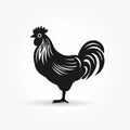 Crisp Chicken Outline Icon - Minimalistic 2d Vector Design