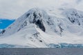 Crisp, clean snow covers mountains near Port Lockrow in Antarctica