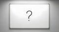 Question Mark on Whiteboard - Concept of Inquiry and Problem Solving Royalty Free Stock Photo