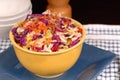 Crisp cole slaw with carrot in