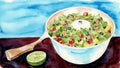 Crisp and Colorful National Guacamole Day with a Salad Spinner.AI Generated Royalty Free Stock Photo