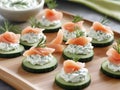 Crisp Elegance: Cucumber and Dill Canapes Unveiled