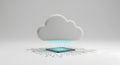 Advanced Cloud Computing Power: Secure Data Processing for Modern Tech Businesses. Royalty Free Stock Photo