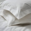 Crisp Percale Bedding Material Soft Shadows Clean Texture White Background Royalty Free Stock Photo