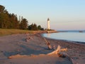 Crisp Point Lighthouse Sunset Royalty Free Stock Photo