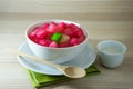 Crisp pomegranate seeds is Thai sweetmeat
