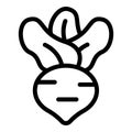 Crisp radish icon outline vector. Nourishing homegrown plant