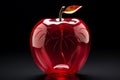 Crisp Red apple glass. Generate Ai