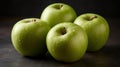 A crisp and refreshing Granny Smith apple great for pies or as a tangy snack created with Generative AI Royalty Free Stock Photo