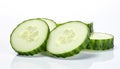 Crisp Refreshment: Closeup of Cucumber Isolated on White Background