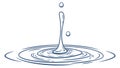 Crisp Water Drop Ripple Effect, Illustrating Calmness and Impact, vector design Generative AI Royalty Free Stock Photo