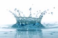 Crisp Water Splash in Serene Blue Environment Royalty Free Stock Photo