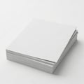 Crisp white paper stack on pristine background Royalty Free Stock Photo
