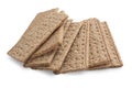 Crispbread with bran of white background Royalty Free Stock Photo