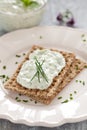 Crispbread with chives Royalty Free Stock Photo