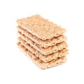 Crispbread isolated on white Royalty Free Stock Photo