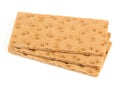 Crispbread Isolated on White Background Royalty Free Stock Photo