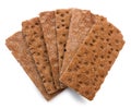 Crispbread over white Royalty Free Stock Photo