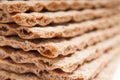 Crispbread slices stack Royalty Free Stock Photo