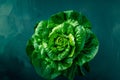 Crisphead, or iceberg lettuce isolated on white background. Fresh green salad leaves from garden